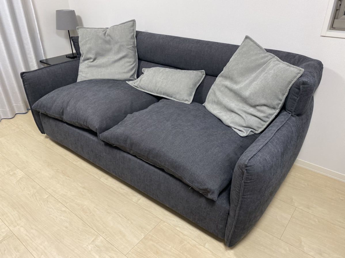 【美品】定価１１万 ニトリ ソファ ３人用 ソフティーナＫＤ ＤＧＹ 布張り ＮＩＴＯＲＩ_1