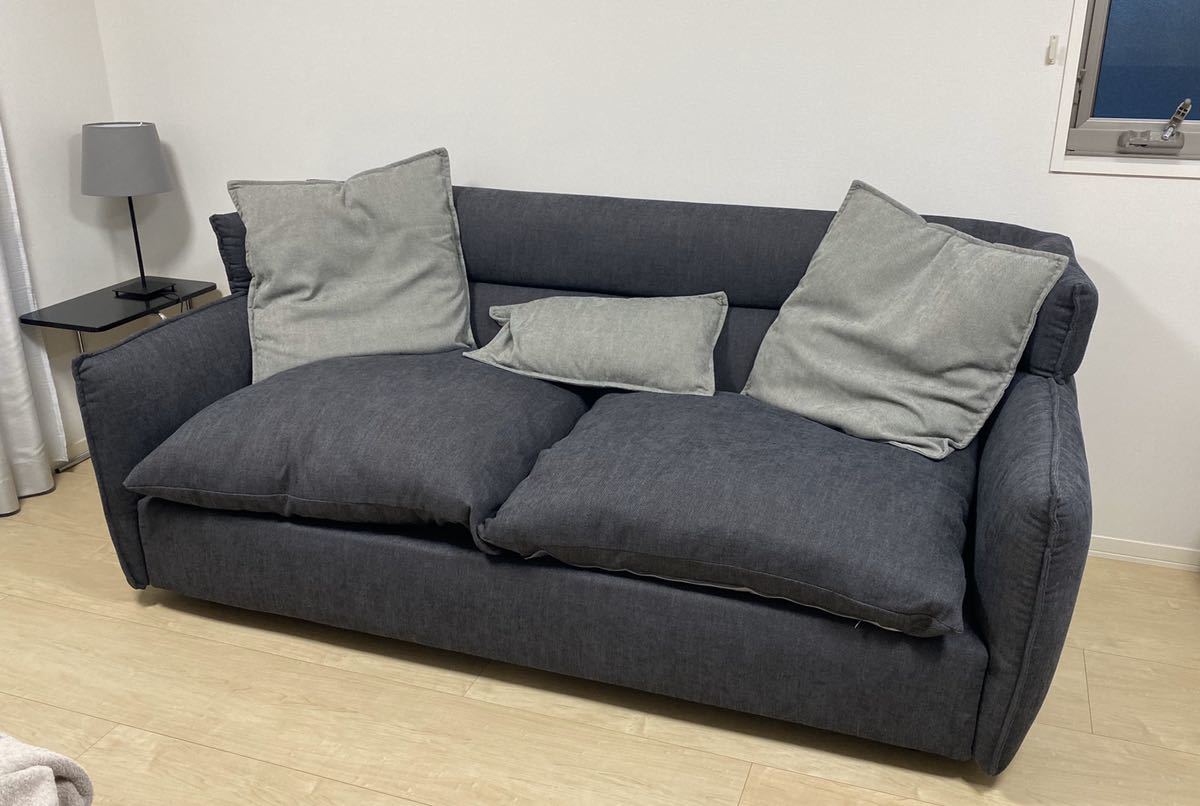 【美品】定価１１万 ニトリ ソファ ３人用 ソフティーナＫＤ ＤＧＹ 布張り ＮＩＴＯＲＩ_2