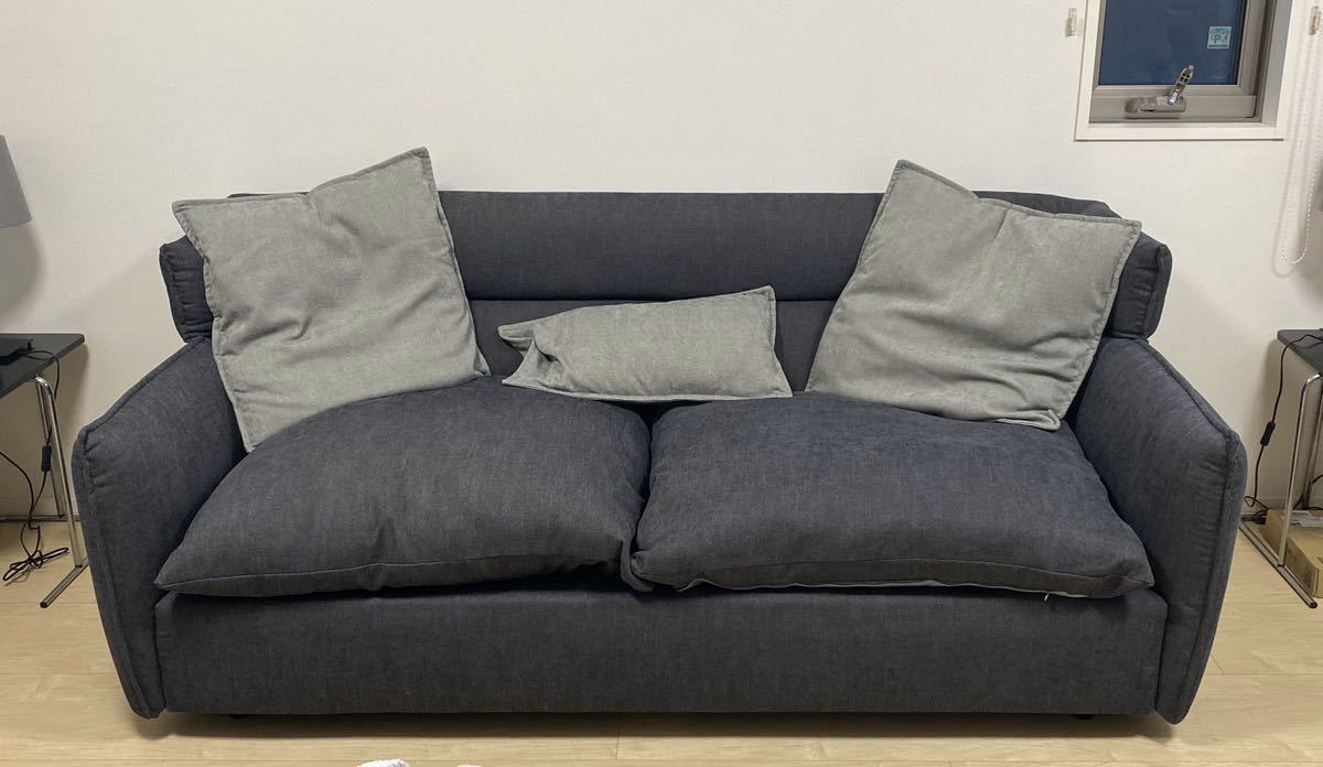 【美品】定価１１万 ニトリ ソファ ３人用 ソフティーナＫＤ ＤＧＹ 布張り ＮＩＴＯＲＩ_3