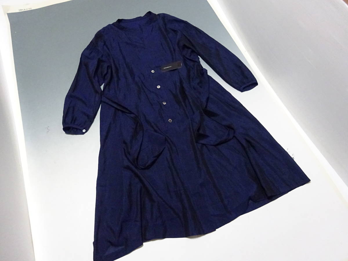 新品タグ付き 定価3.4万 クロス&クロス 起毛リネン ロング シャツワンピース クロス&クロス ハグオーワー リネンロングシャツワンピース