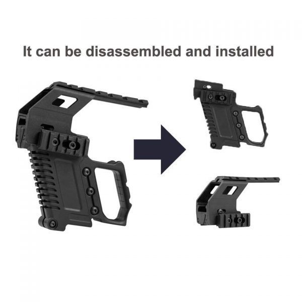 送料無料！即納！グロック カービン フォアグリップ 上部レール付き KIT ブラック Glock マルイ WE KJW KSC グロック17 18C 19 22 34 S681