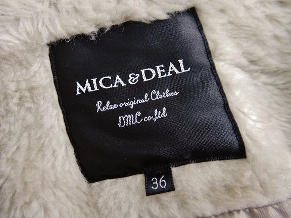ジャーナルスタンダード取扱い マイカアンドディール MICA&DEAL ゆったりワイド身幅 大人可愛いノーカラージップアップボアジャケット♪