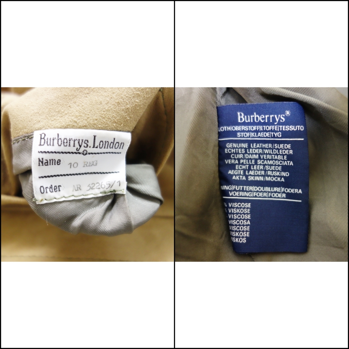1円 ヴィンテージ 70s 80s Burberrys バーバリーズ スエードレザー 