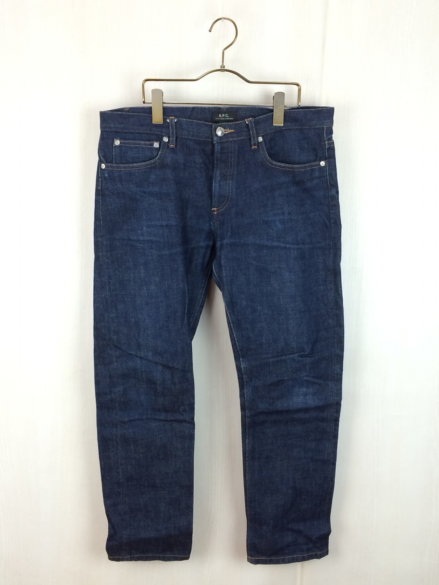 A.P.C.◆PETIT NEW STANDARD/赤耳デニムストレートパンツ/32/インディゴ