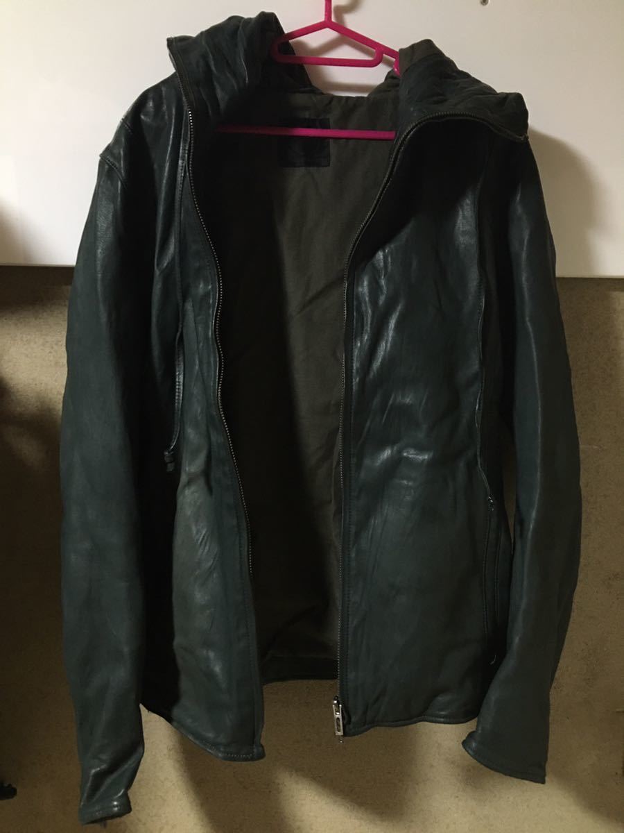 亀梨着 DOMENICO+SAVIO HOODED JACKET ドメニコアンドサビオ レザー 