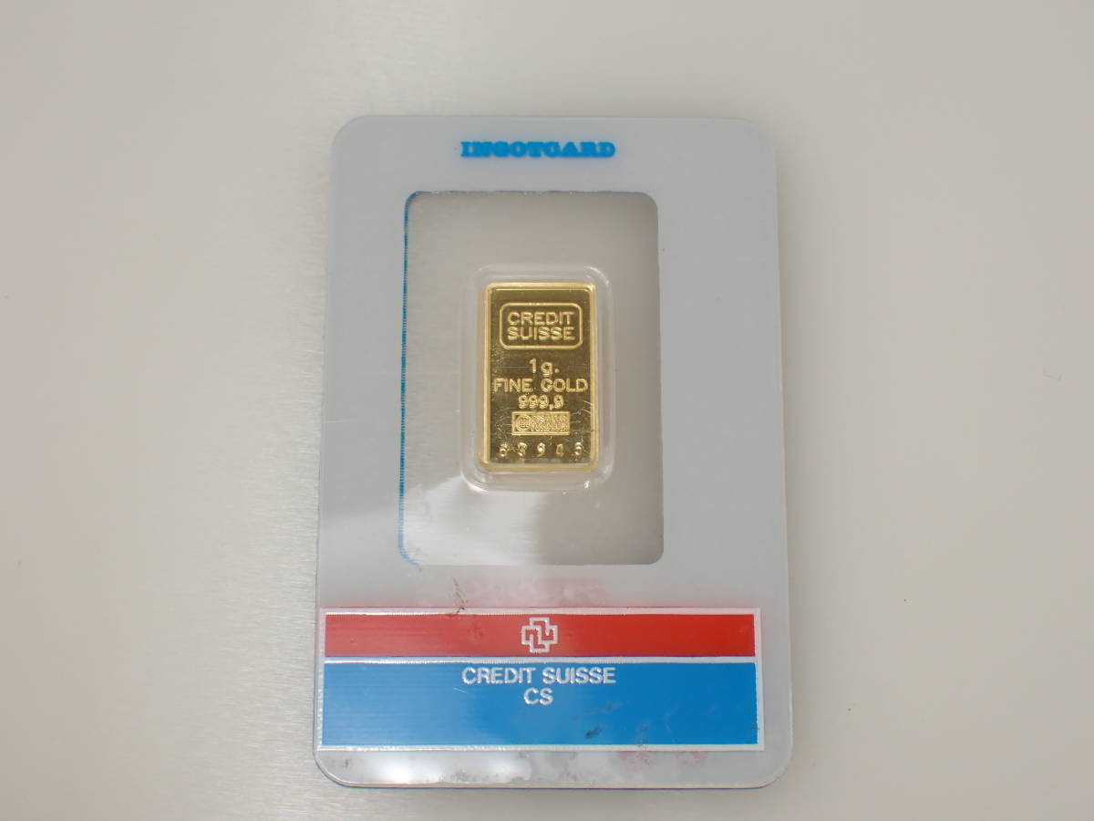 【定番人気，新品】 クレディスイス 金 インゴット 1g プラスチックケース入り 純金 9999(金)｜売買されたオークション情報、yahooの商品情報をアーカイブ公開 - オークファン 金