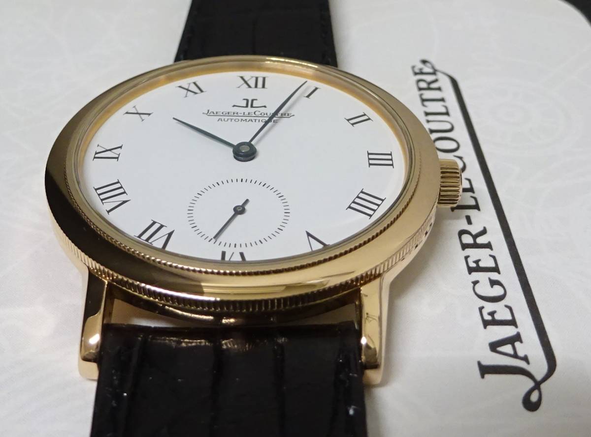 美品 良品 希少 K18PG 金無垢 JAEGER LECOULTRE ジャガールクルト ジェントローム 155.2.9 自動巻 メンズ 国際保証書あり 純正箱あり 本物_5