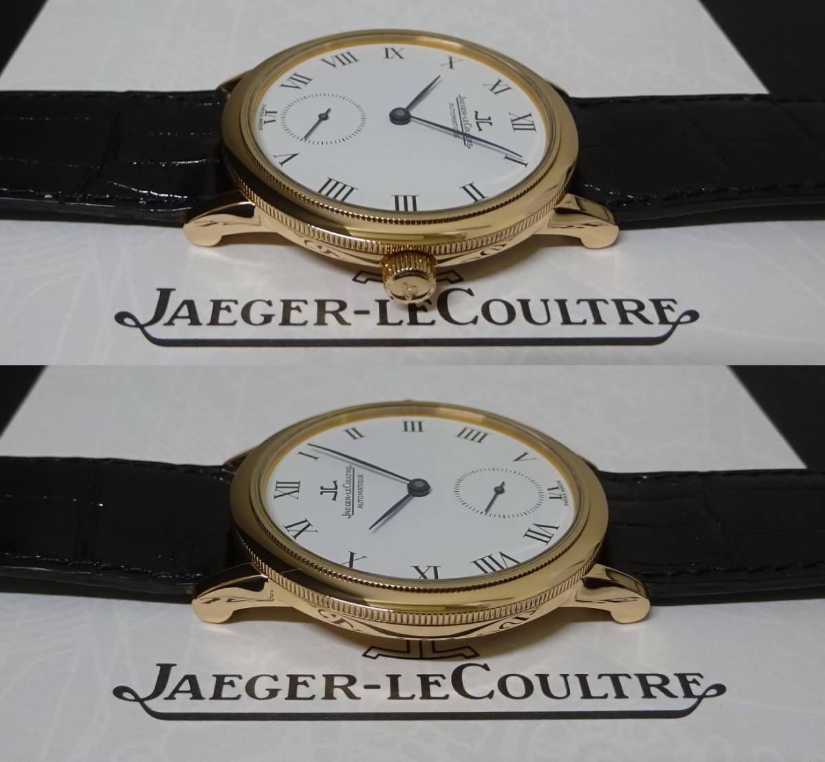 美品 良品 希少 K18PG 金無垢 JAEGER LECOULTRE ジャガールクルト ジェントローム 155.2.9 自動巻 メンズ 国際保証書あり 純正箱あり 本物_6