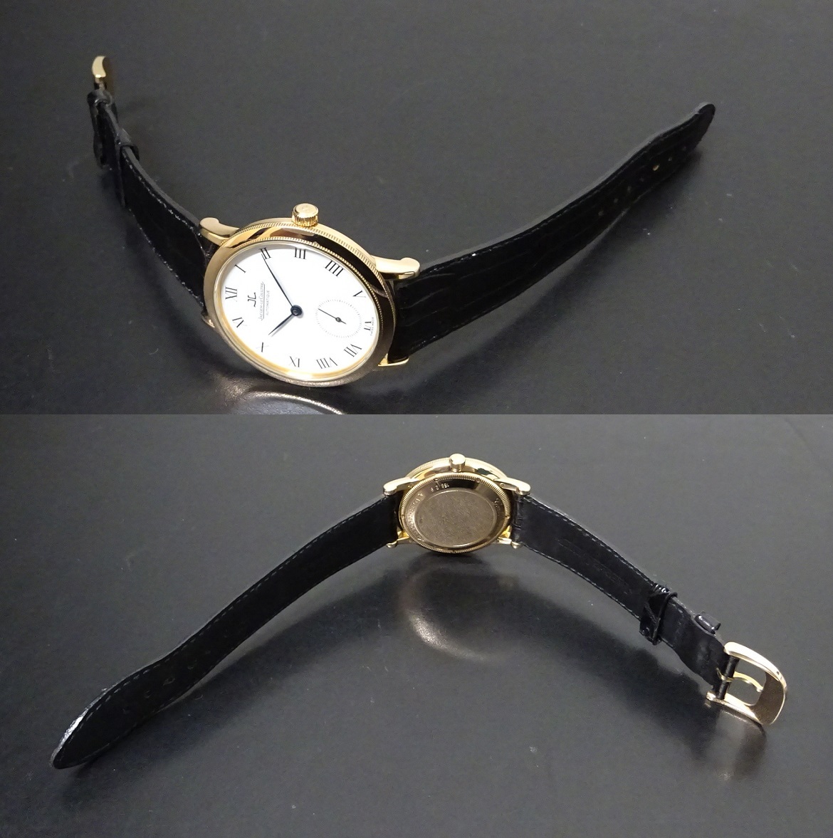 美品 良品 希少 K18PG 金無垢 JAEGER LECOULTRE ジャガールクルト ジェントローム 155.2.9 自動巻 メンズ 国際保証書あり 純正箱あり 本物_8
