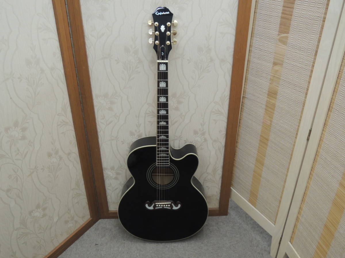 エピフォン Epiphone アコースティックギター エレアコ ブラック系 