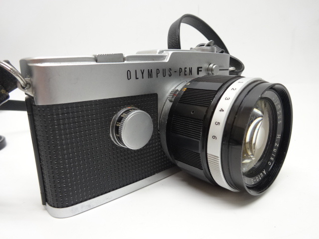 405☆OLYMPUS-PEN F 一眼レフ カメラ レトロ ジャンク品 動作未確認