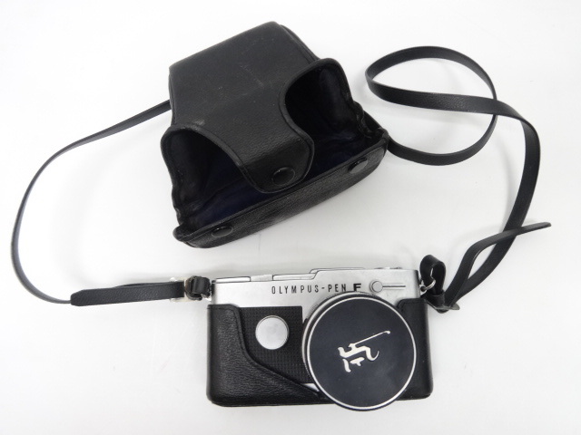 405☆OLYMPUS-PEN F 一眼レフ カメラ レトロ ジャンク品 動作未確認