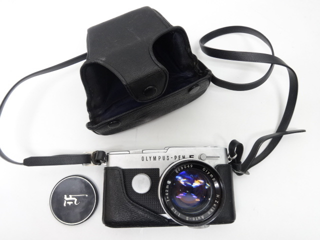 405☆OLYMPUS-PEN F 一眼レフ カメラ レトロ ジャンク品 動作未確認