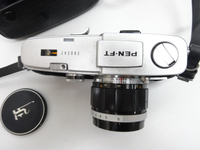 405☆OLYMPUS-PEN F 一眼レフ カメラ レトロ ジャンク品 動作未確認
