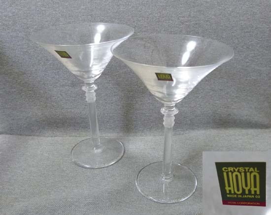 新品，格安 HOYA CRYSTAL ホヤクリスタル カクテルグラス ペア 2客 高級(クリスタルガラス)｜売買されたオークション情報、yahooの商品情報をアーカイブ公開 - オークファン クリスタルガラス