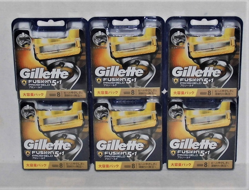 安い正規店 ☆Gilletteジレット フュージョン5+1プロシールド替刃 8×6