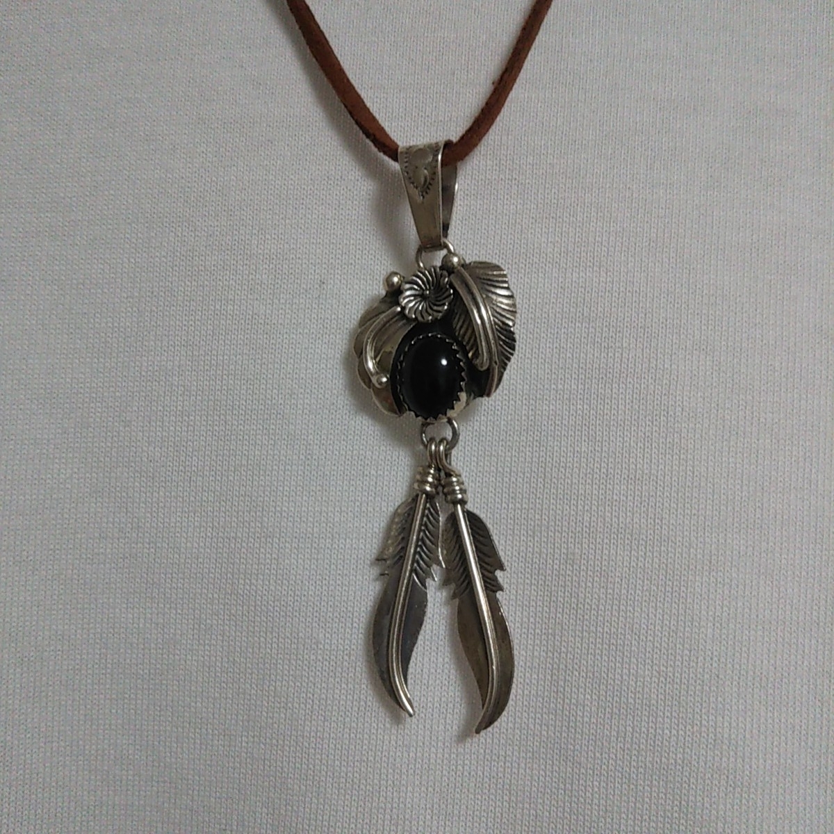 インディアンジュエリー ナバホ族 T.SKEETS sterling オニキス