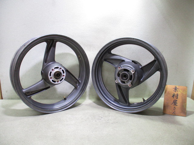 9☆ZZR400N用前後ホイール1219C 純正.めくれ無し.ZX400N.17×3.50&17