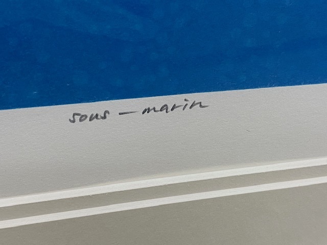 笠井正博 シルクスクリーン 版画 la symphonie sous-marin 真贋保障