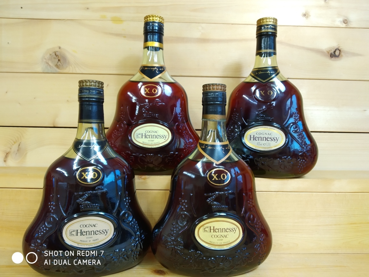 古酒☆未開栓 Hennessy ヘネシーXO グリーンボトル4本セット 700ml 40
