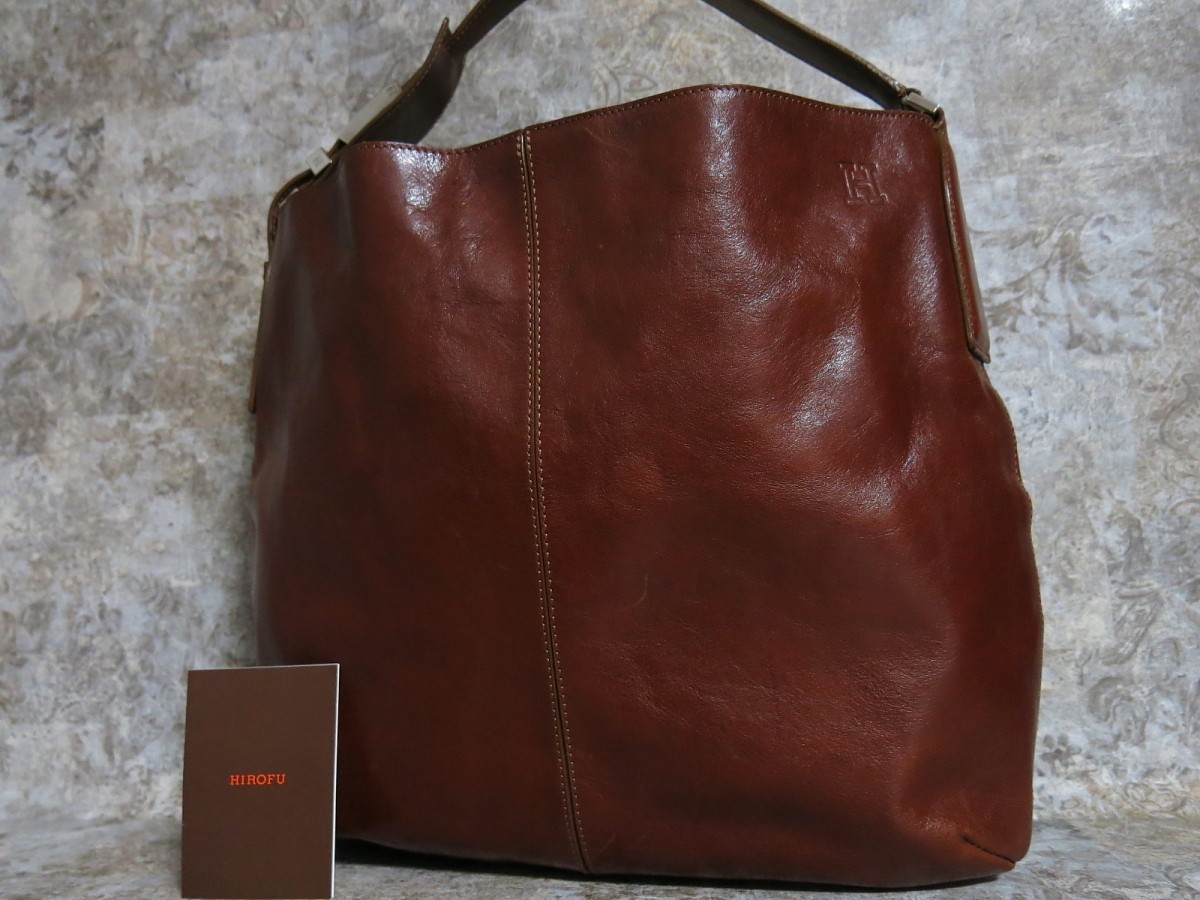 □超美品□HIROFU ヒロフ□メンズ□カーフ レザー 本革□ショルダー