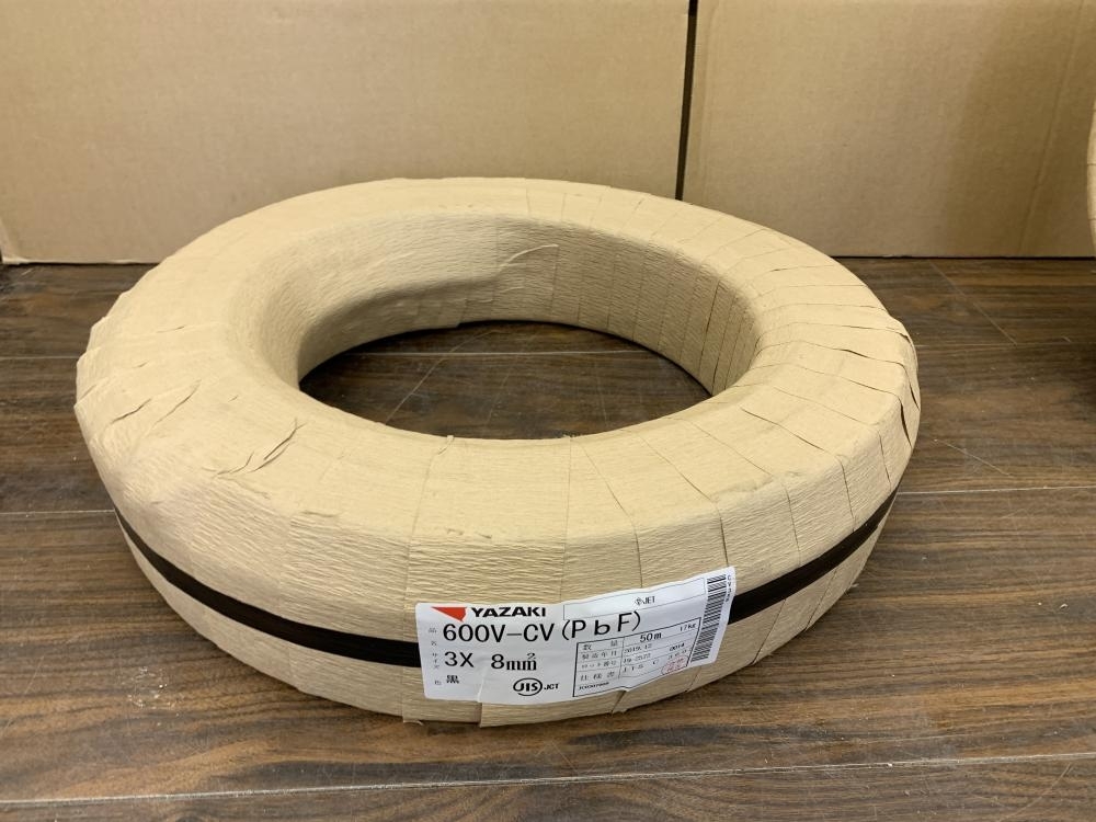新品，100%新品 006 品 価格 矢崎 YAZAKI CVケーブル 600V 50m 3&times;8 2019年12月製造(電線)｜売買されたオークション情報、yahooの商品情報をアーカイブ公開 - オークファン 電線