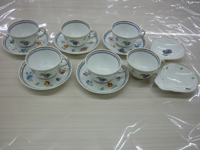 Richard Ginori リチャード ジノリ MANIFATTURA DI DOCCIA フローレンス カップ＆ソーサー ５客 バターディッシュ 小皿 2点 ＋おまけ