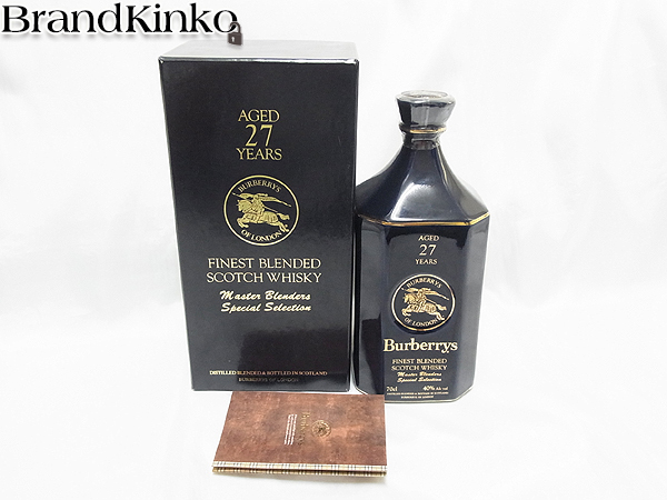 低価，限定SALE バーバリーズ 27年 陶器 Burberrys 洋酒 古酒 未開栓 ウイスキー 700ml(スコッチ)｜売買されたオークション情報、yahooの商品情報をアーカイブ公開 - オークファン スコッチ