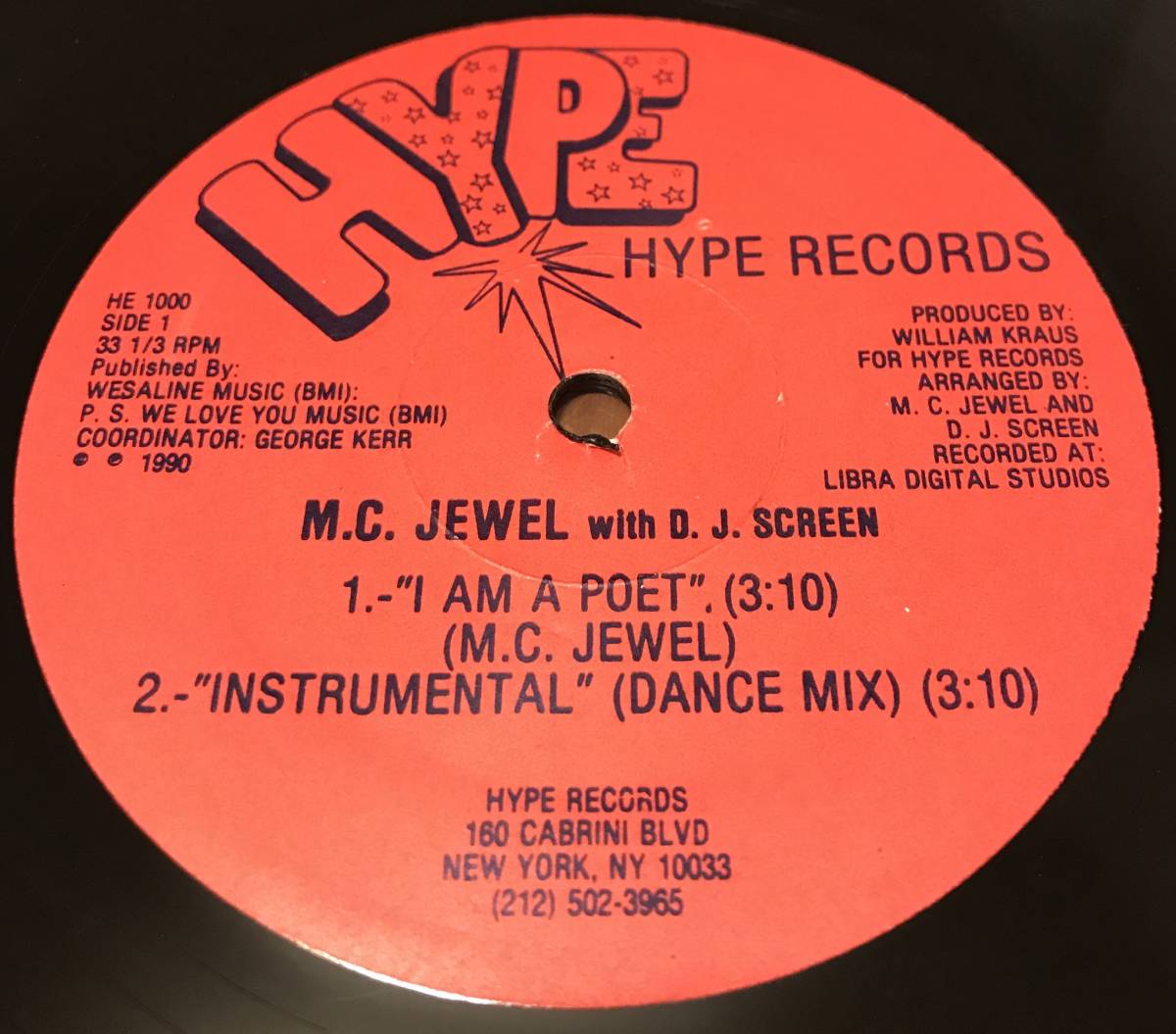 レアUS org！M.C. Jewel with D.J. Screen 「I Am A Poet / Reflection Of Perfection」ミドル DJ KOCO hip hop_1