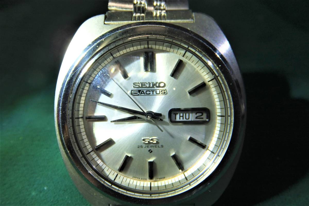 SEIKO5 送料無料・美品・稼働品 SEIKO 5ACTUS SS 25JEWELS ACTUS SS