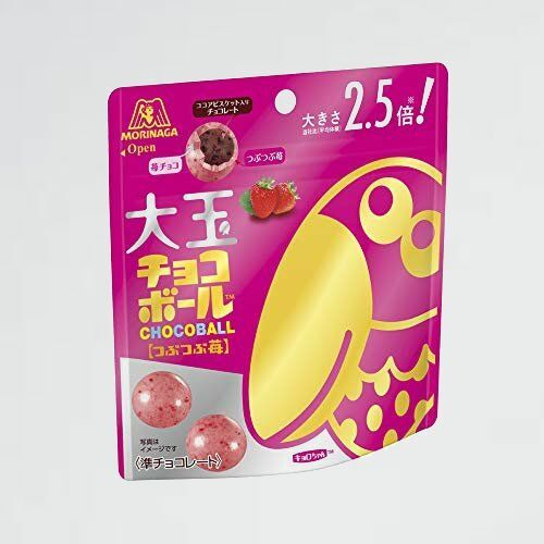 新品 目玉 大玉チョコボ-ル＜つぶつぶ苺＞ 森永製菓 Y-B7 54g ×10袋_1