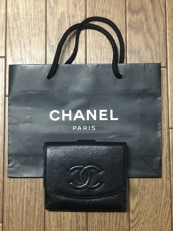 CHANEL キャビアスキン シャネル 二つ折り財布 ココマーク 公式通販