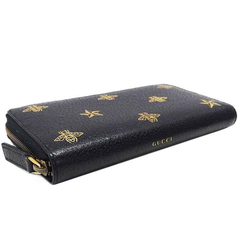 ◇グッチ GUCCI ビー（ハチ）＆スター レザー ジップアラウンド