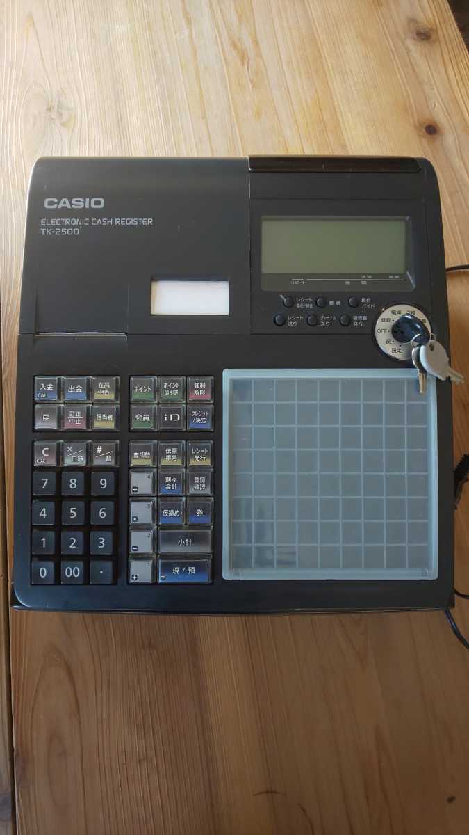 カシオレジスター TK-2500 店名無料 コンパクト上位機種 741888 - 完動