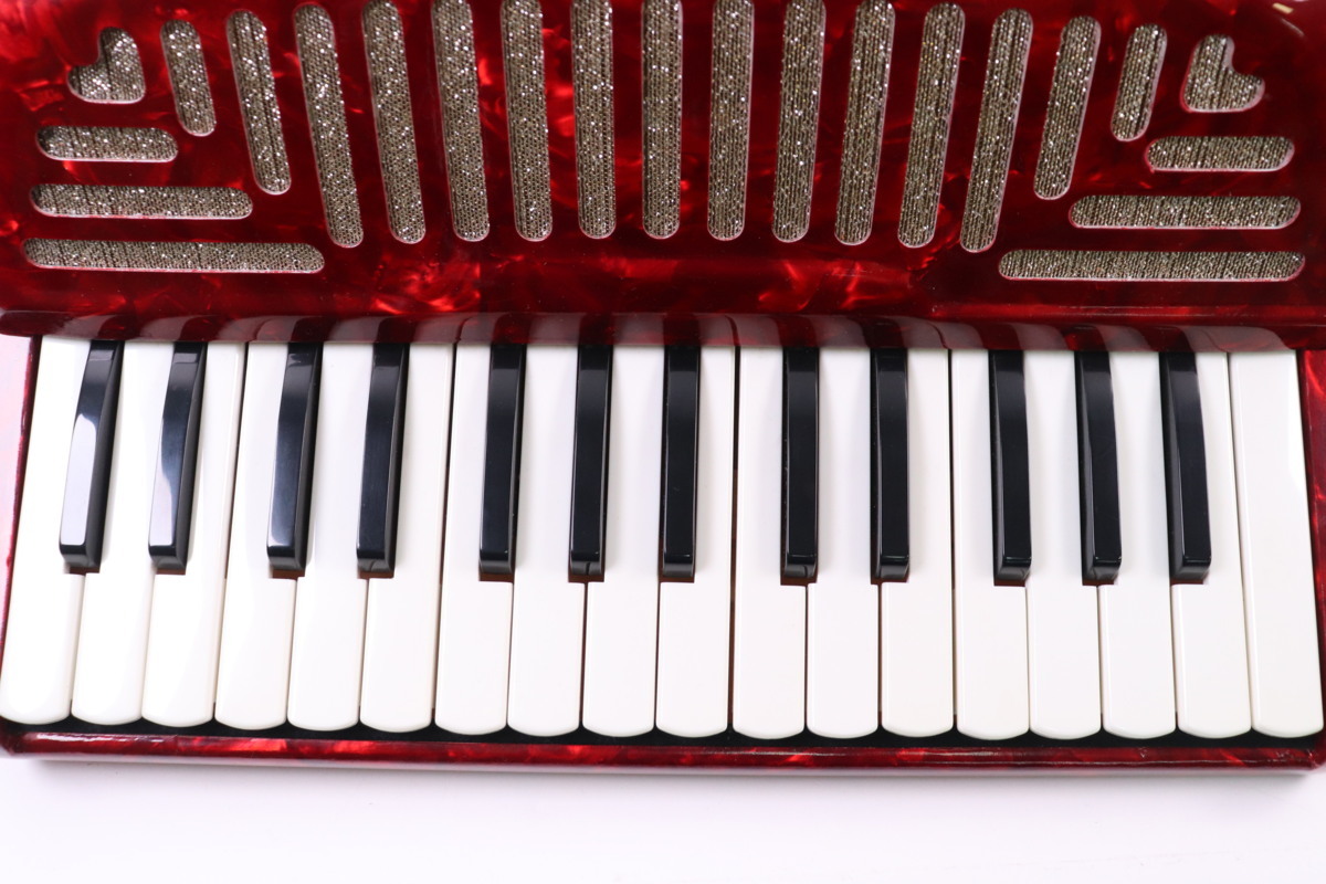 YAMAHA ヤマハ アコーディオン 赤 レッド 30鍵盤 ソフトケース付き 気