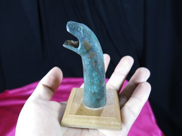 工芸品 ◇4947 旧家収蔵 中国古玩 極細工 時代物【純銅彫鏨刻勺子】