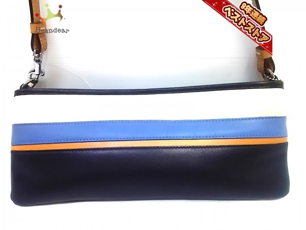コーチ COACH ショルダーバッグ 8147 - レザー ダークネイビー×白