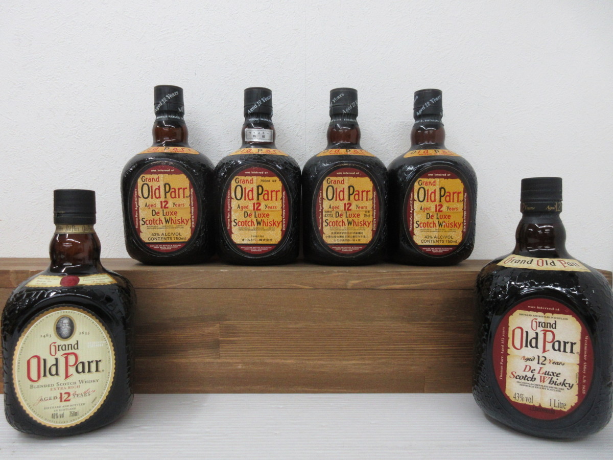 お得，豊富な 6本セット オールドパー Old Parr 750ml 1L 40% 43% スコッチ ウイスキー 未開栓 古酒 1円スタート/1-22-18(スコッチ)｜売買されたオークション情報、yahooの商品情報をアーカイブ公開 - オークファン スコッチ