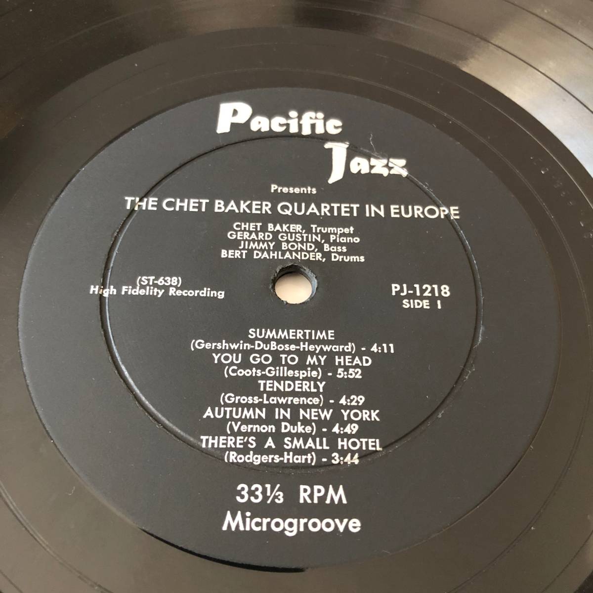 CHET BAKER IN EUROPE / PACIFIC JAZZ オリジナル Chet Baker - Baker: Vinyl Nick\u0027s