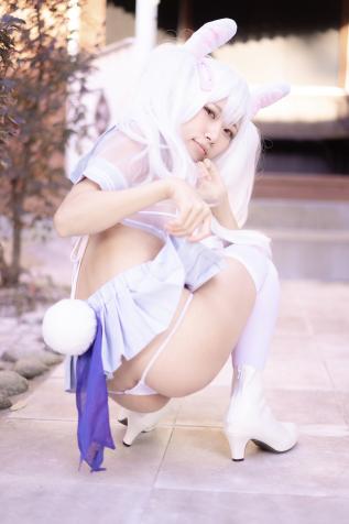 音琴ひつじ 同人コスプレROM 「群青少女」着エロ　アズールレーン　アズレン　ラフィー　シースルー　すけすけ　コミケ　コスホリ_1