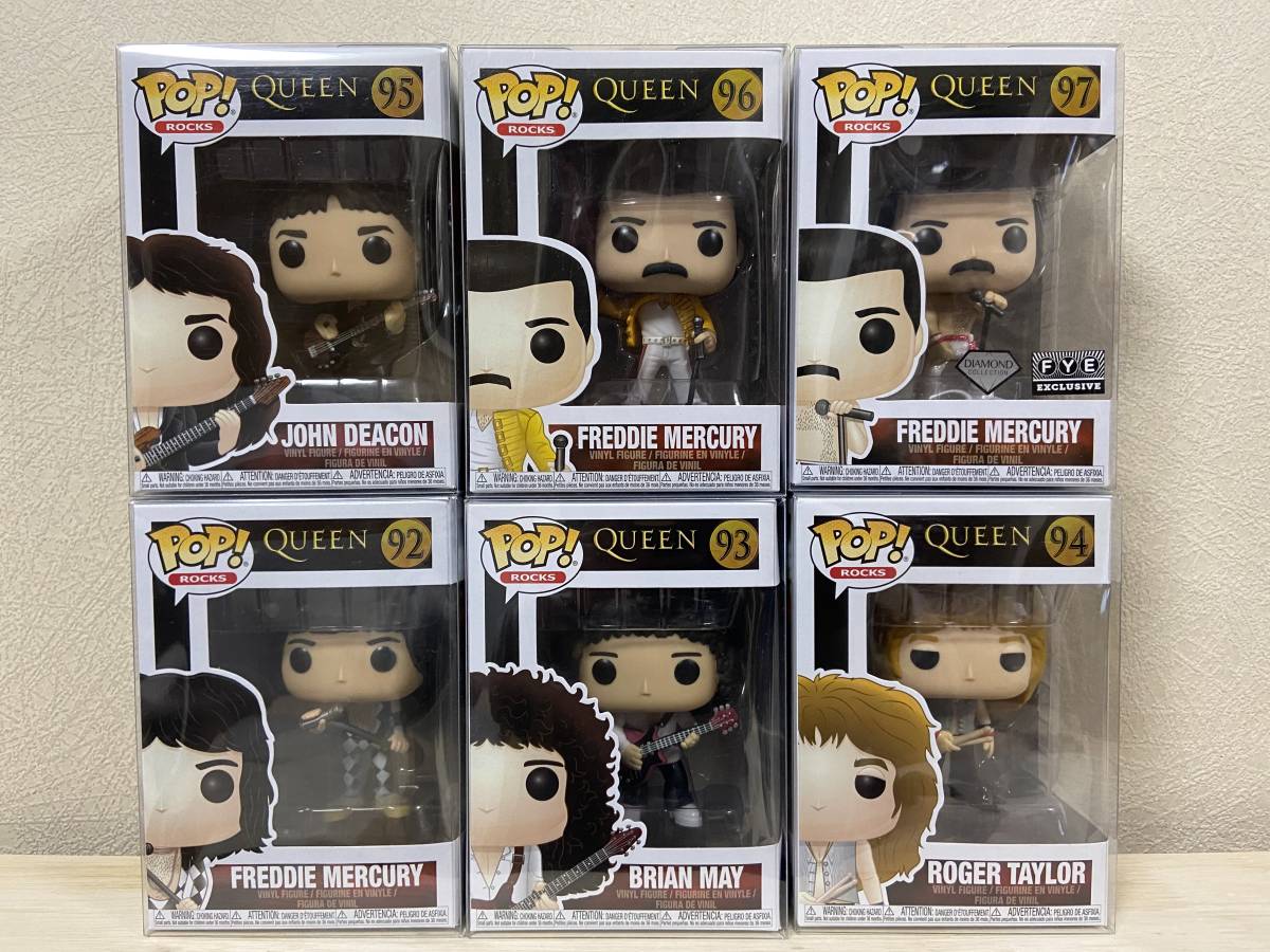 新作，HOT FUNKO POP ファンコポップ QUEEN クイーン 6体セット プロテクター付(その他)｜売買されたオークション情報、yahooの商品情報をアーカイブ公開 - オークファン その他
