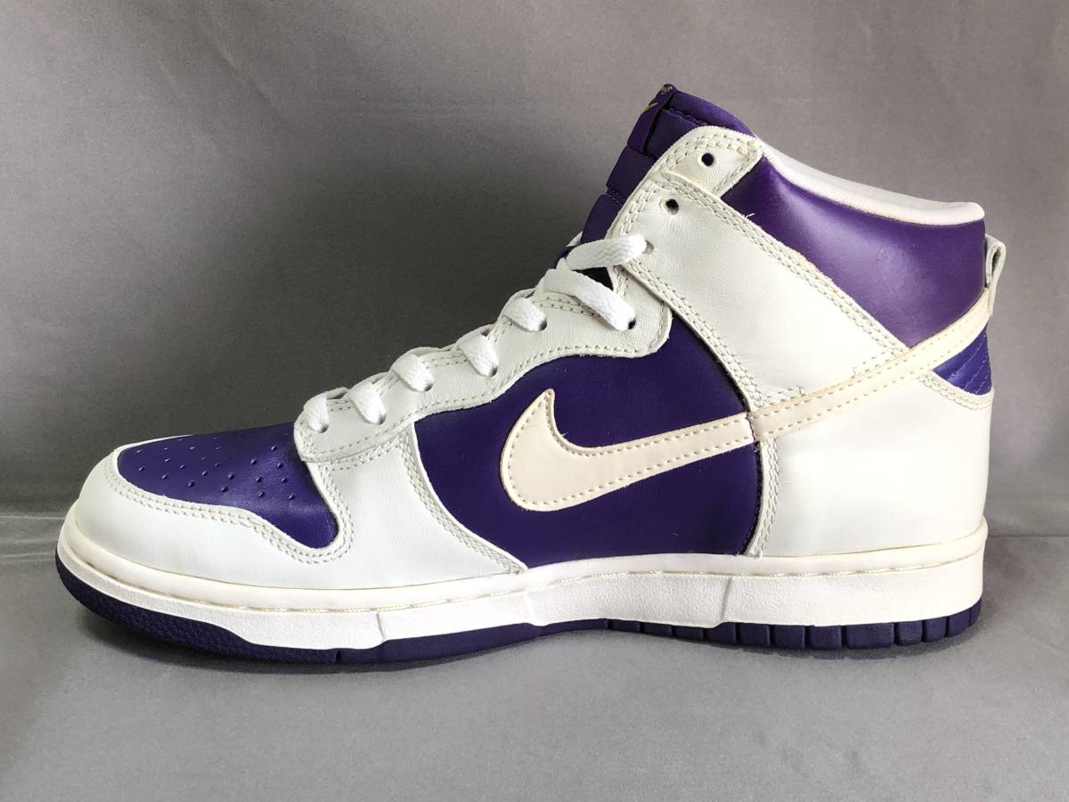 未使用27cm 裏ダンク 1999年製 ダンクハイ 紫/白 US9/27CM NIKE DUNK 