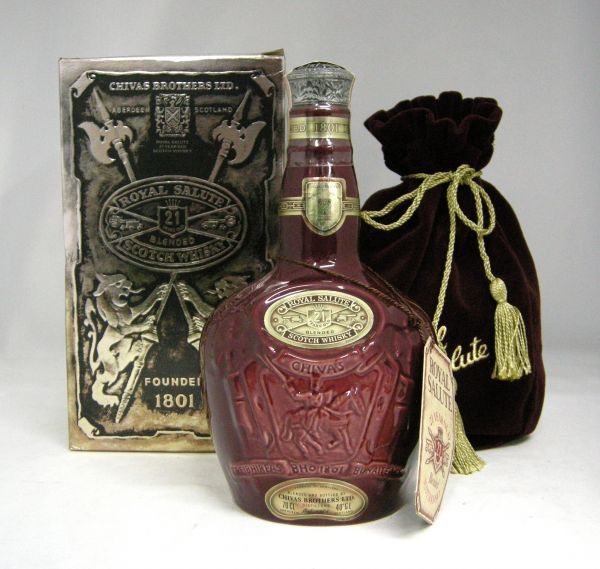 1000円～ 酒 ROYAL SALUTE 21年 ロイヤルサルート 赤陶器 700ml 40