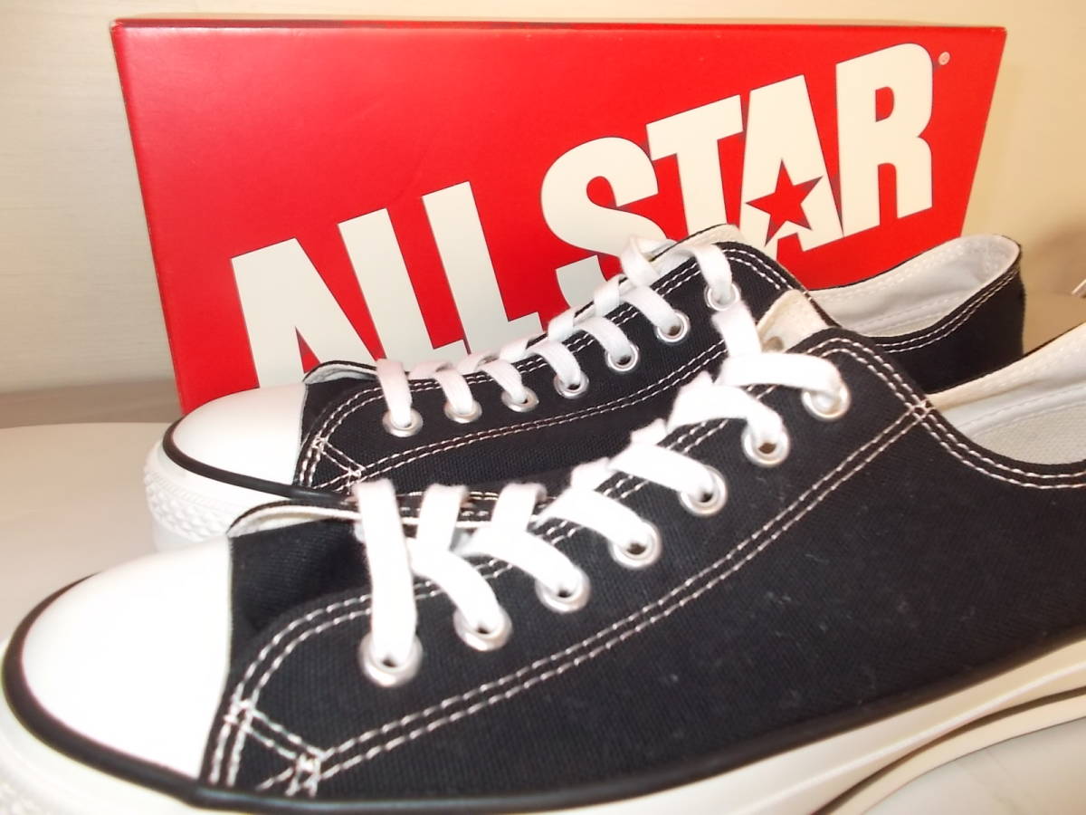 新品■28.0cm 正規購入品 日本製 CONVERSE CANVAS ALL STAR J OX BLACK 黒 コンバース キャンバス オールスター 