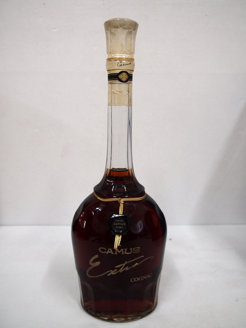 ☆CAMUS EXTRA COGNAC カミュ エクストラ ロングネック 750ml☆コニャック ブランデー 古酒 未開栓 15614D3 カミュ エクストラ CAMUS 40％ エレガンス ロングネックボトル