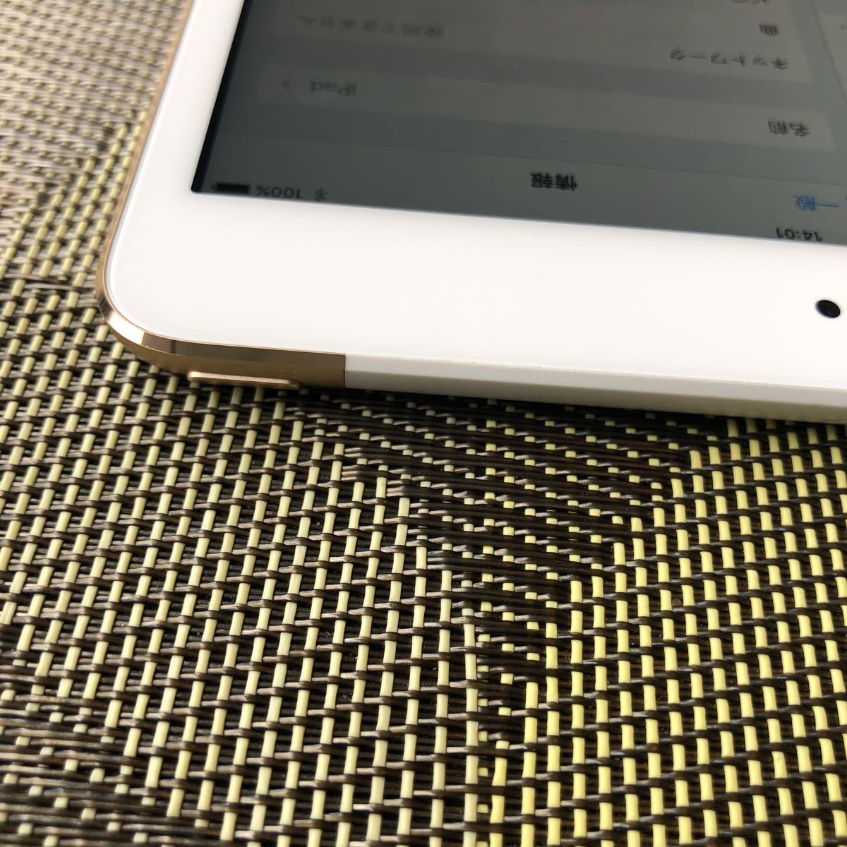 iPad mini3 16G GOLD Wi-Fiセルラーモデル　au 中古　美品　管理番号0206G_5