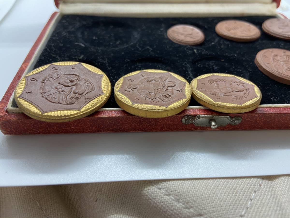 ドイツ 小売業者 マイセン 1921年 臨時発行 陶貨セット☆ケース入り