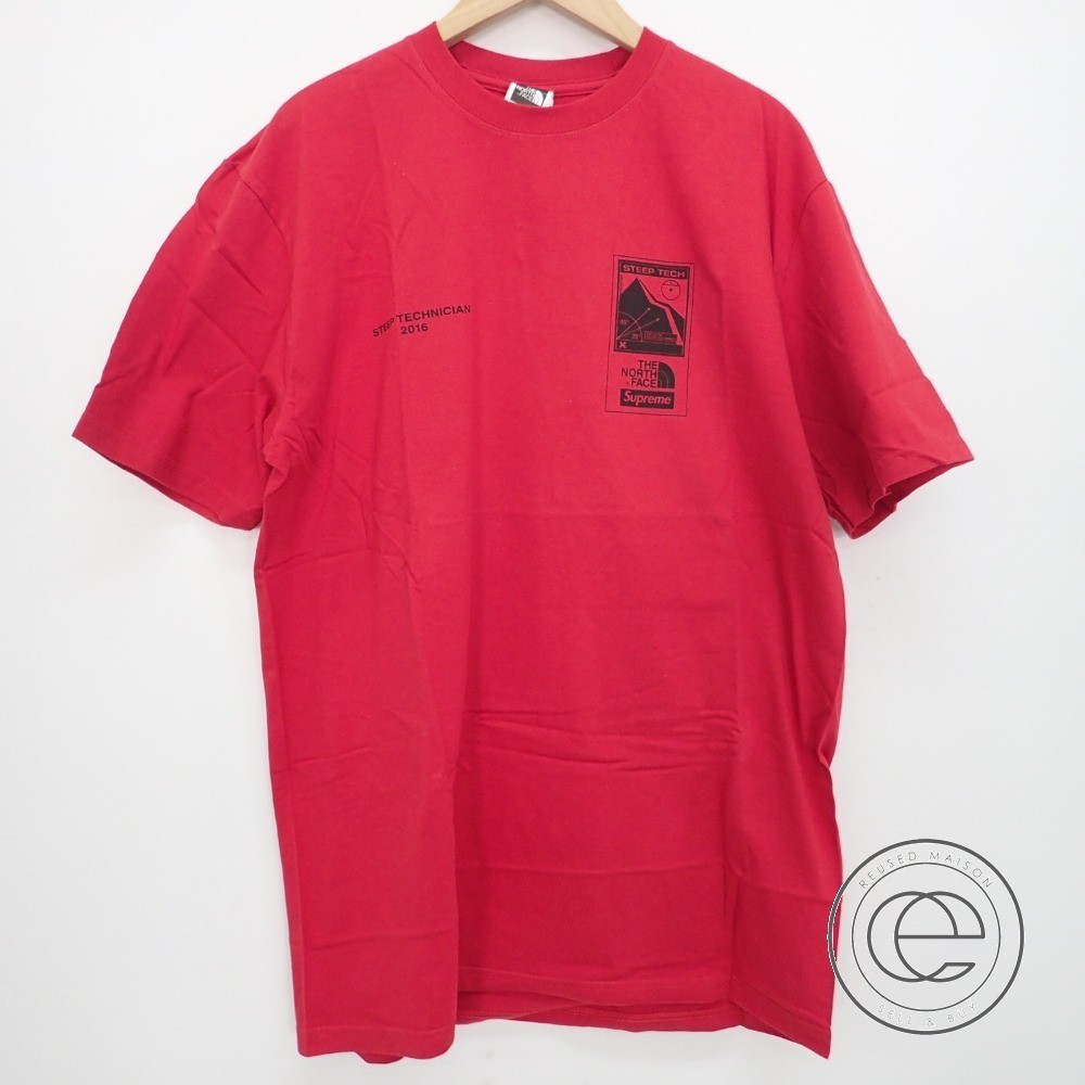 大得価，お買い得 THE NORTH FACE ザノースフェイス&times;Supremeコラボ シュプリーム STEEP TECK Tシャツ M レッド メンズ(半袖Tシャツ)｜売買されたオークション情報、yahooの商品情報をアーカイブ公開 - オークファン 男性用