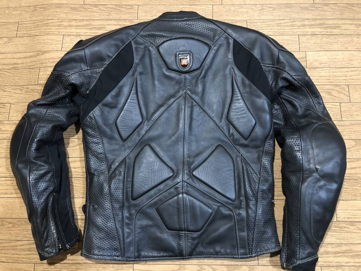 HYOD 良質柔らかめ 牛革パンチングレザー ライディングJKT 良品 L