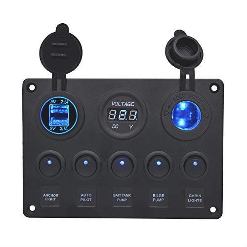  BlueFire 防水スイッチパネル シガーライターソケット デュアル USB電源 2ポート LED電圧計付き ロッカーパネル DC(アクセサリー)｜売買されたオークション情報、yahooの商品情報をアーカイブ公 アクセサリー